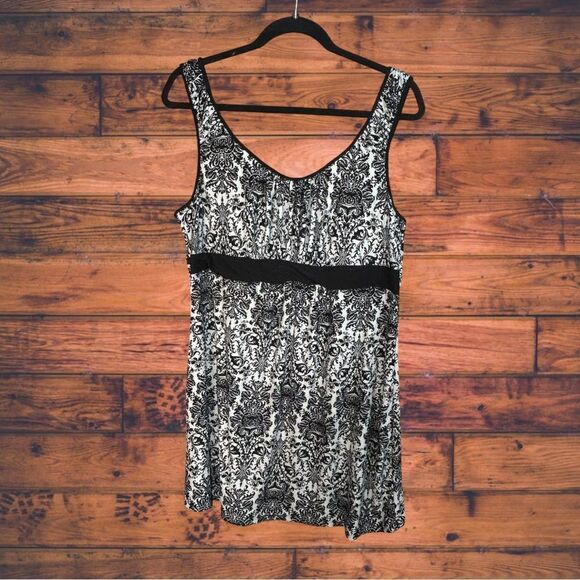 5 for $25🔥Linea Donatella Black Paisley Sleeveless Nightgown XL - Picture 1 of 5